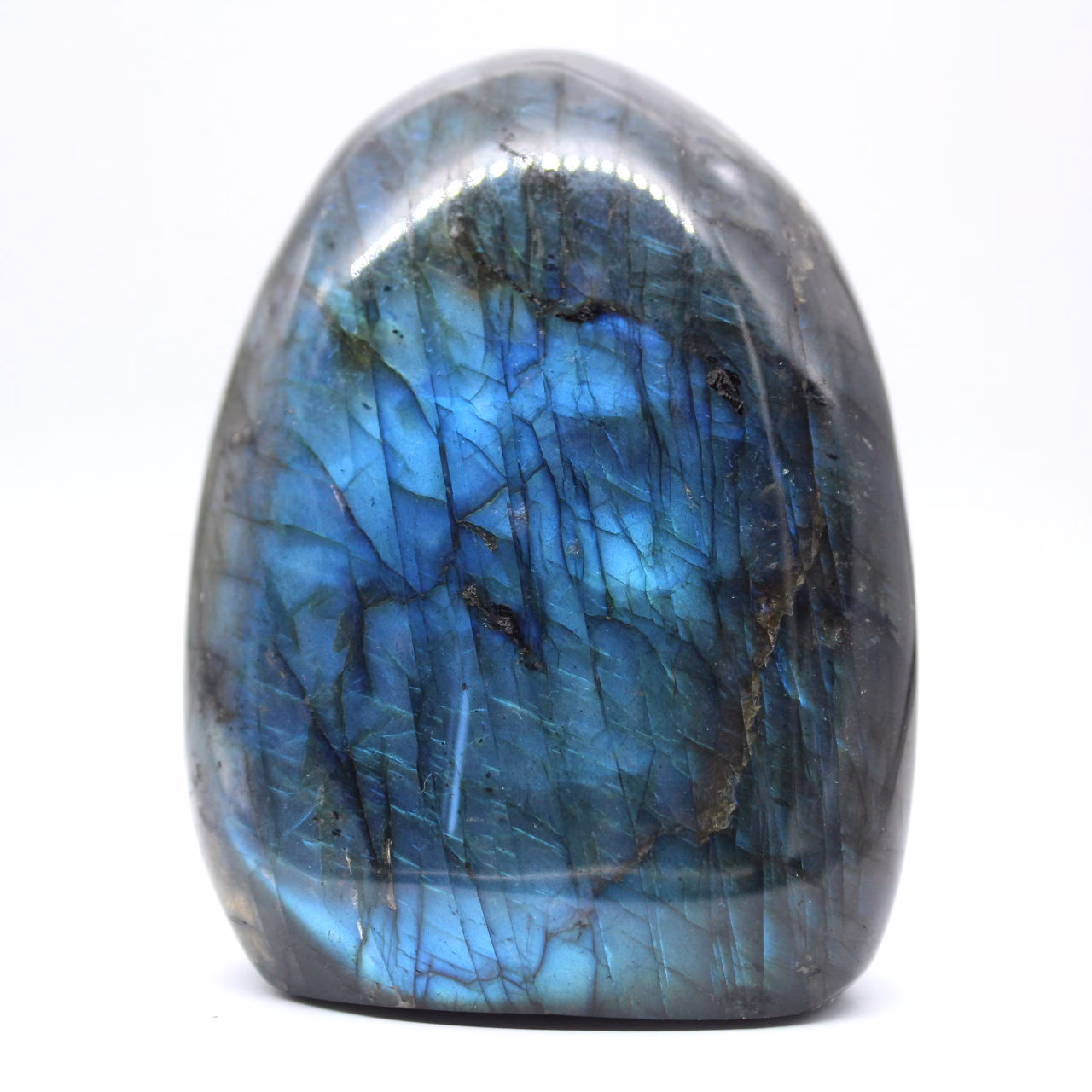 Labradorit-Mineral aus Madagaskar in Freiform als Ornament