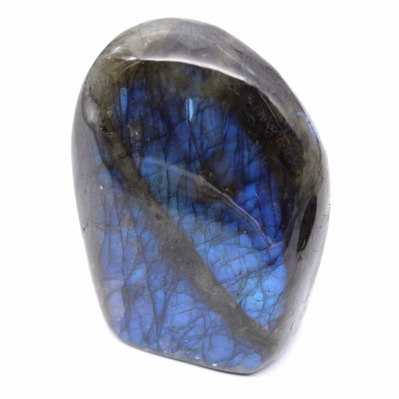 Mineral-Ornament aus poliertem Labradorit aus Madagaskar