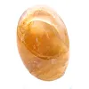 Gelber Quarz-Trommelstein aus Madagaskar mit runden Formen - 1