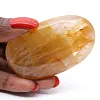 Polierter gelber Quarz-Trommelstein aus Madagaskar für die Mineralienvitrine - 2