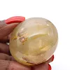 Gelber Quarz-Trommelstein aus Madagaskar, polierter Naturstein - 2