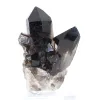 Schwarzer Morion-Quarz aus Brasilien, Unikat-Kristall mit Acrylsockel - 0