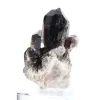 Schwarzer Morion-Quarz aus Brasilien, Unikat-Kristall mit Acrylsockel - 4