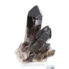 Gedrungener Morion-Quarzkristall aus Brasilien, Mineralexemplar auf Sockel - 4