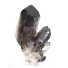 Gedrungener Morion-Quarzkristall aus Brasilien, Mineralexemplar auf Sockel - 5