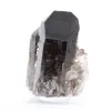 Morion-Quarz aus Brasilien, natürlicher schwarzer Kristall auf Sockel montiert - 3
