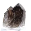 Morion-Quarz aus Brasilien, natürlicher schwarzer Kristall auf Sockel montiert - 4