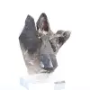 Brasilianischer Morion-Quarz, dekorativer Kristall auf Sockel präsentiert - 2