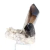 Morion aus Brasilien, schwarzer Rauchquarzkristall auf Acrylsockel - 3