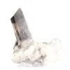 Morion aus Brasilien, schwarzer Rauchquarzkristall auf Acrylsockel - 6