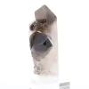 Morion-Quarz aus Brasilien, kleine kristallisierte Spitze auf Sockel - 2