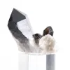 Kompakter Morion-Quarzkristall aus Brasilien auf Acrylsockel - 2