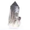 Kleiner kristallisierter Morion-Quarz aus Brasilien, mit Sockel präsentiert - 5