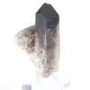 Mini-Morion-Quarzkristall aus Brasilien, schwarzer Stein auf Sockel - 0