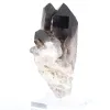 Mini-Morion-Quarzkristall aus Brasilien, schwarzer Stein auf Sockel - 3