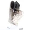 Mini-Morion-Quarzkristall aus Brasilien, schwarzer Stein auf Sockel - 4