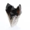 Kleines Stück brasilianischer Morion-Quarz, Kristall auf Halterung - 0
