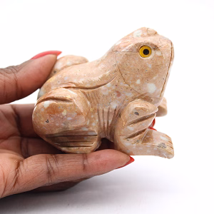 Geschnitzter Frosch aus Speckstein aus Bolivien