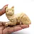 Geschnitzte Katze aus Speckstein aus Bolivien