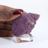 Roher Purpurit aus Portugal – Violettes Exemplar auf Sockel - 1