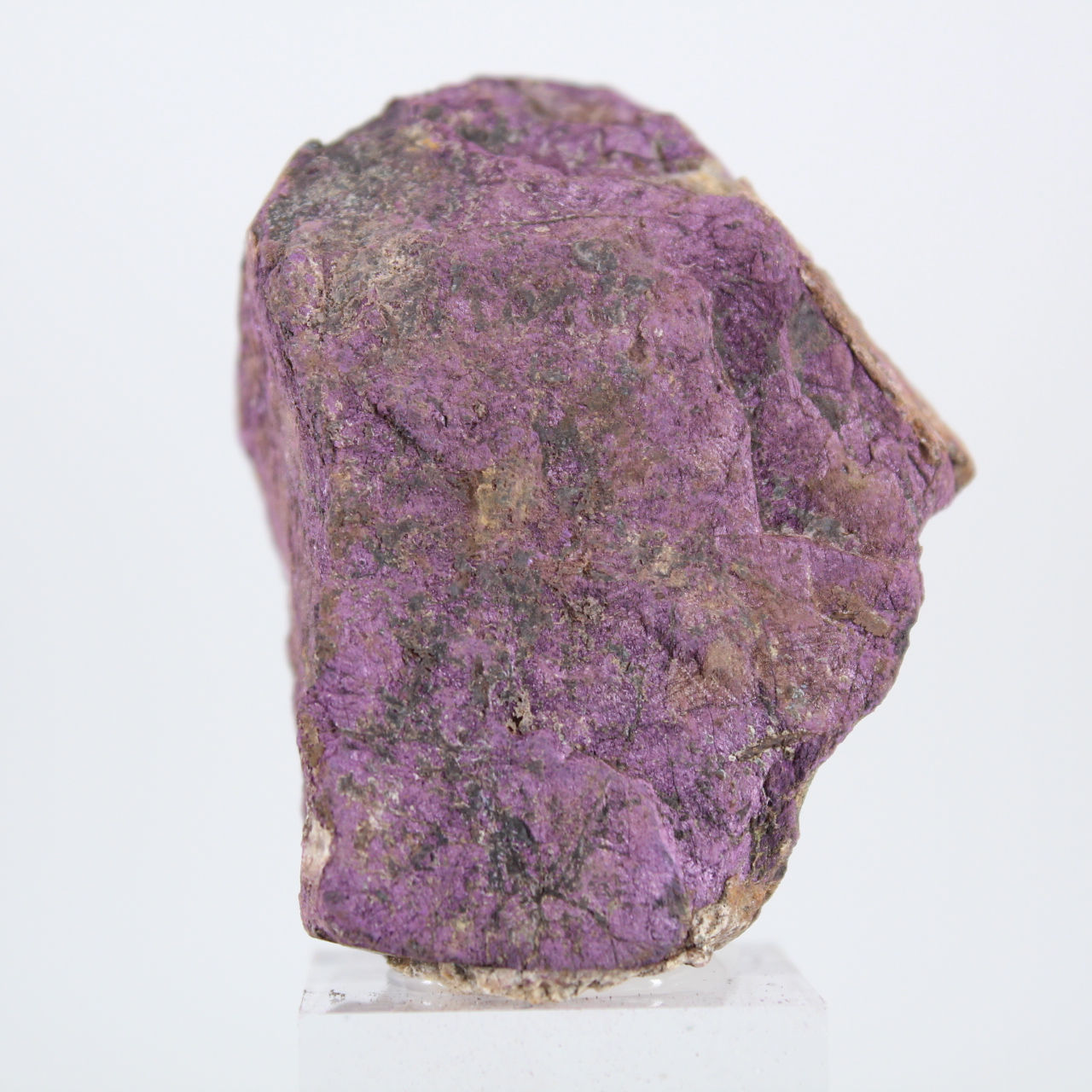 Roher portugiesischer Purpurit – Sammlermineral auf Sockel
